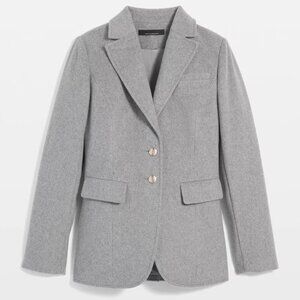 WHBM soft gray Melton blazer jacket NWT 00